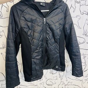 Spyder Women’s Size Medium Black Hooded Insulated Winter Full Zip Jacket NWT